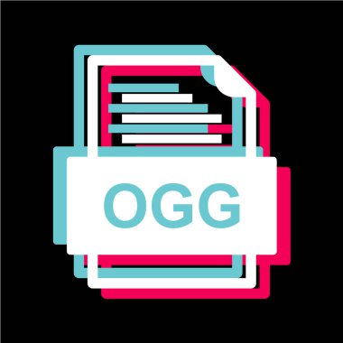 dosya biçimi simgesi, vektör illüstrasyonu