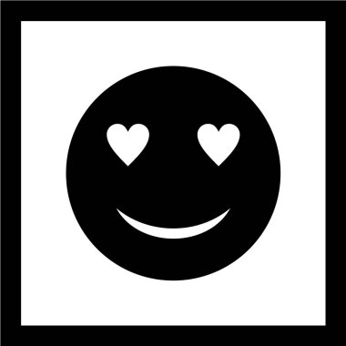 Gülümseme simgesi, vektör illüstrasyonu