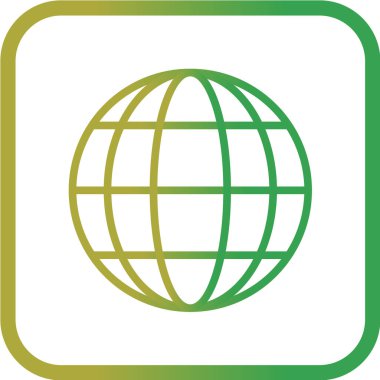 Yeşil bir kürenin vektör illüstrasyonu