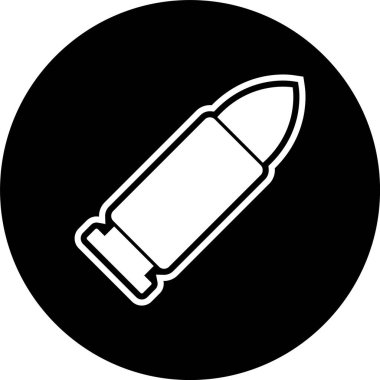 Moda Biçimli Mermi Simgesi İzole Arkaplan