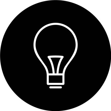Bir ampul simgesinin vektör illüstrasyonu