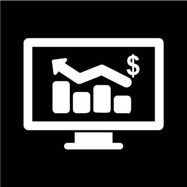 finansal grafik ikonu vektör illüstrasyonu