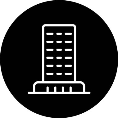 bina simgesi beyaz arkaplanda izole edilmiş. vektör illüstrasyonu