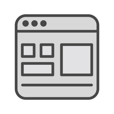 Şablon Simgesi Tarzı İzole Arkaplan