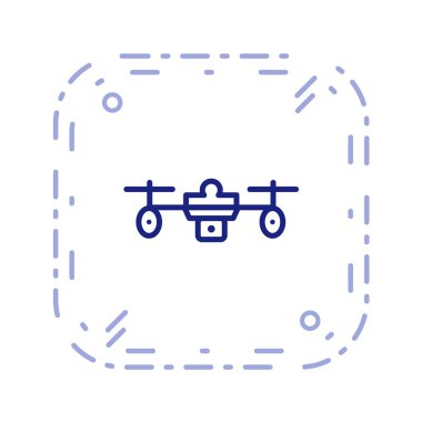 vektör illüstrasyonu, İHA 'nın basit simgesi