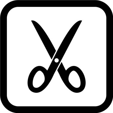 makas simgesi vektör illüstrasyonu