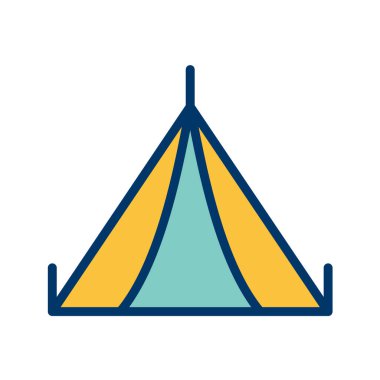 Vektör illüstrasyon simgesi, çadır 
