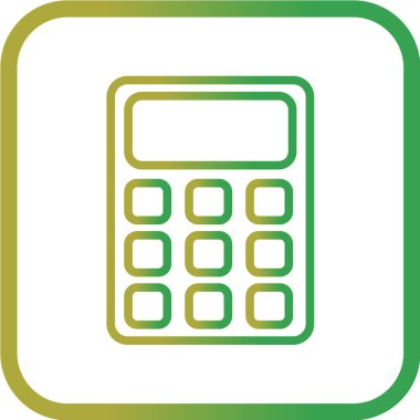 Hesap makinesi simgesi. vektör illüstrasyonu