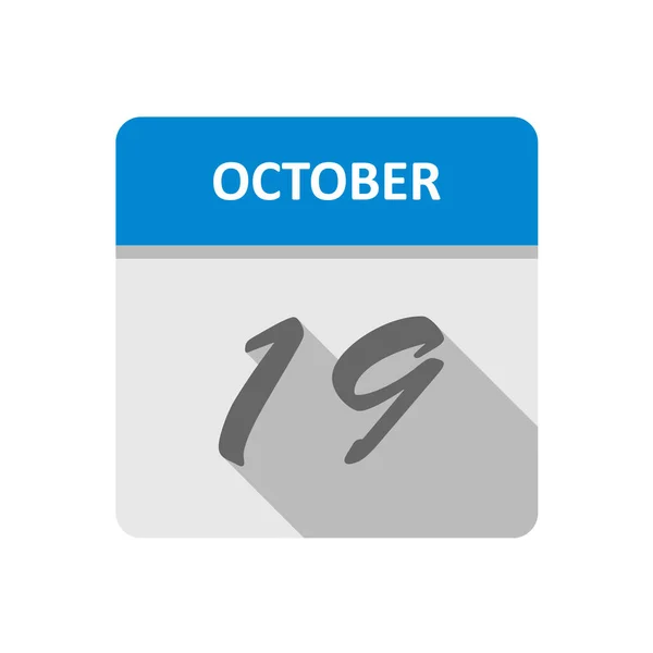 Calendar Date October — Stock Vector