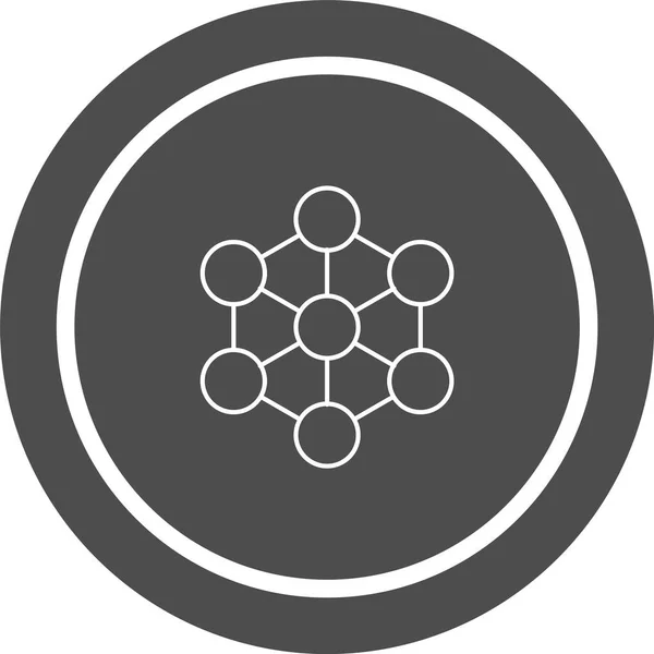 Icono Molécula Estilo Moda Fondo Aislado — Archivo Imágenes Vectoriales