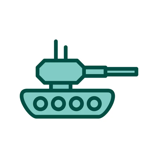 Ikon Tank Dengan Gaya Trendy Terisolasi Latar Belakang - Stok Vektor