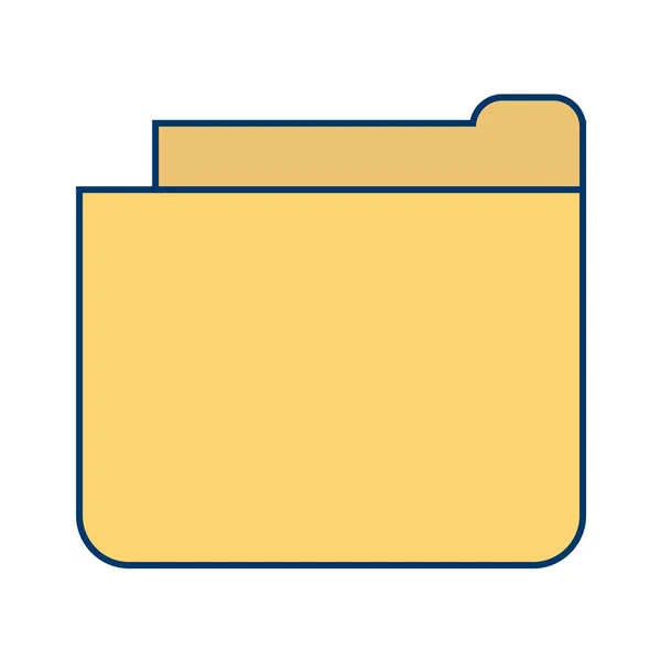 Office Folder Icon White Background Vector Illustration — Stock Vector