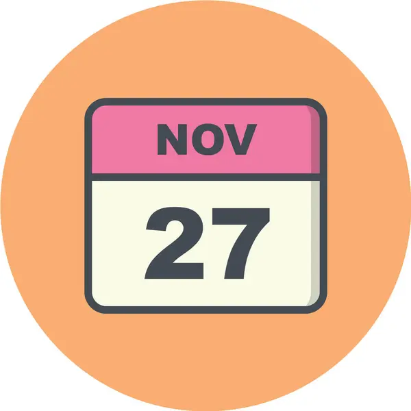 Calendrier Avec Date Novembre — Image vectorielle