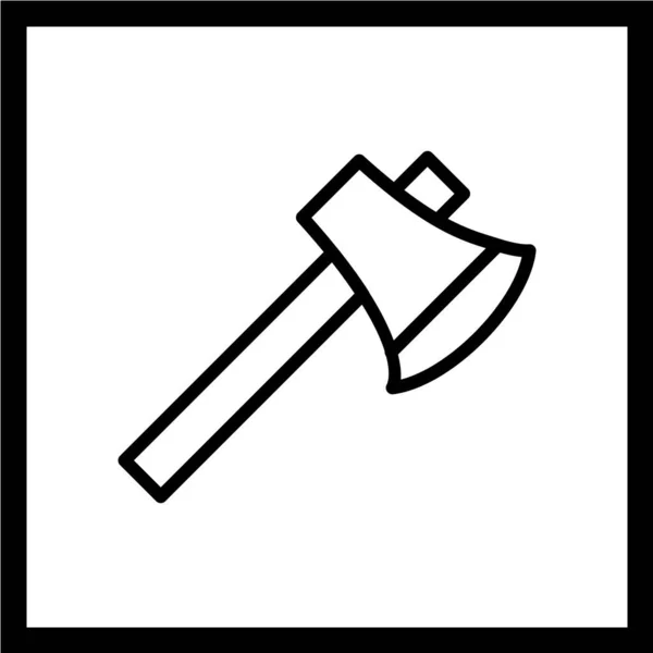 Icono Del Vector Axe Signo Herramienta Construcción Símbolo Minero — Archivo Imágenes Vectoriales