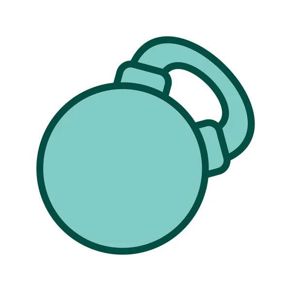 流行风格的Kettlebell Icon隔离背景 — 图库矢量图片