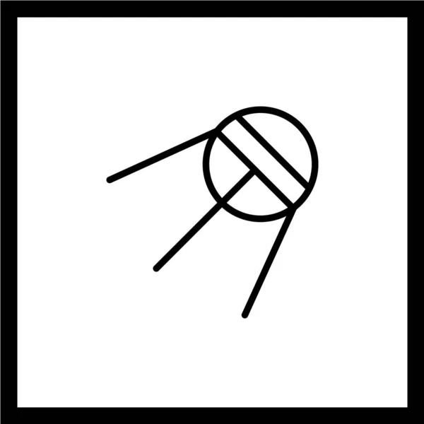 Значок Веб Лінії Човник Мікрофонний Знак Векторна Ілюстрація — стоковий вектор