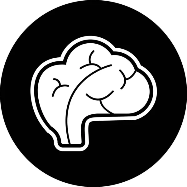 Ikona Mózgu Modnym Stylu Odosobnione Tle — Wektor stockowy