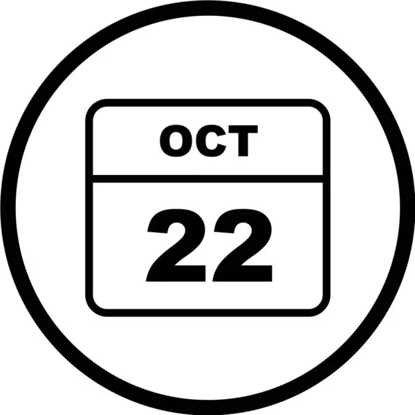 Calendar Date October — Stock Vector