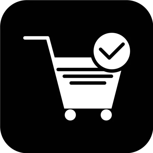 Icono Del Carrito Compras Ilustración Del Vector — Archivo Imágenes Vectoriales