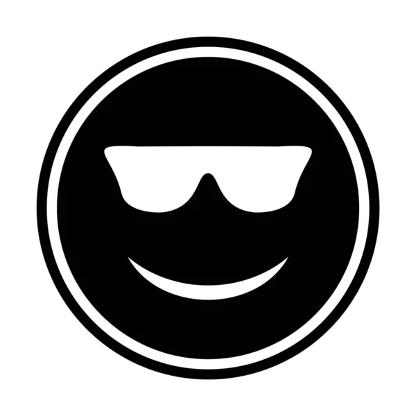 Havalı Emoji Simgesi Moda Tarzı Zole Arkaplan — Stok Vektör