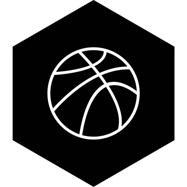 Basketbalová Ikona Vektorová Ilustrace — Stockový vektor