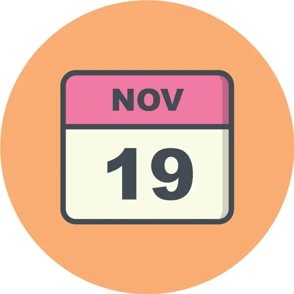 Calendrier Avec Date Novembre — Image vectorielle