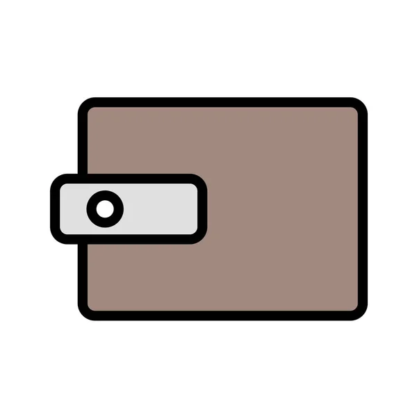 Brieftasche Mit Geld Symbol Vektor Illustration Grafik Design — Stockvektor
