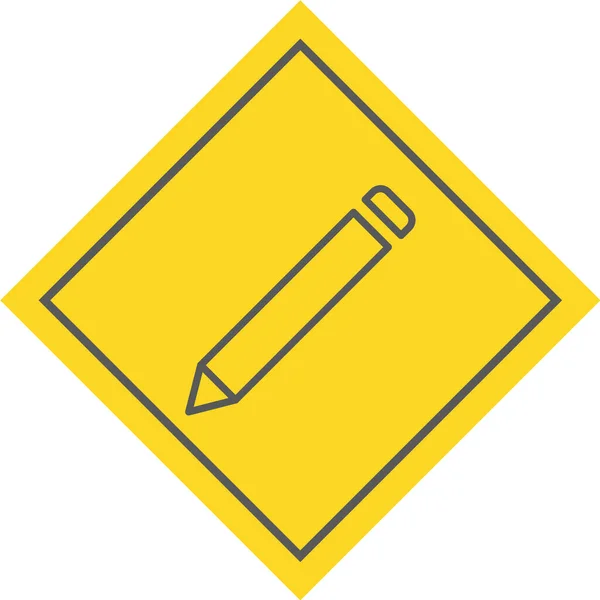 Bleistift Symbol Trendigen Stil Isolierten Hintergrund — Stockvektor
