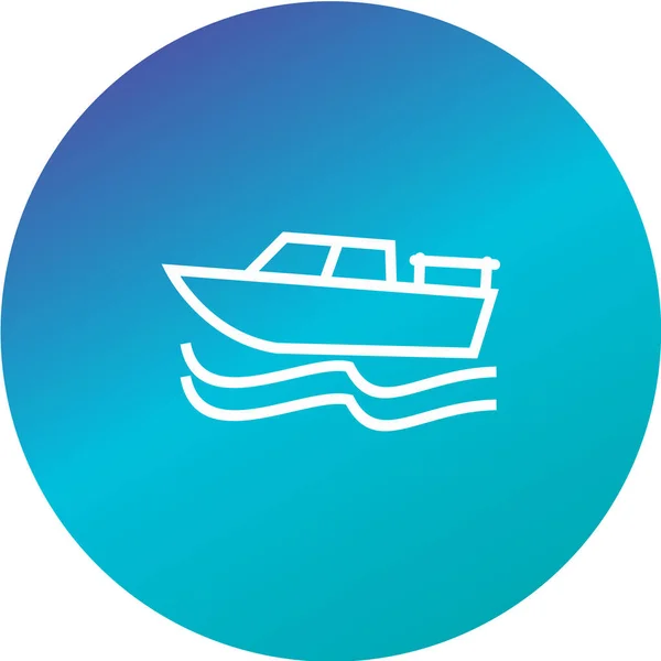 Nautical Boat Icon Vector Illustration — Stock Vector