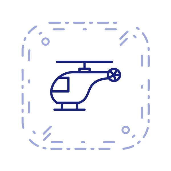 Helicóptero Icono Vector Ilustración — Vector de stock