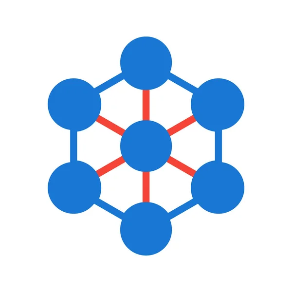 Icône Molécule Arrière Plan Isolé Style Branché — Image vectorielle