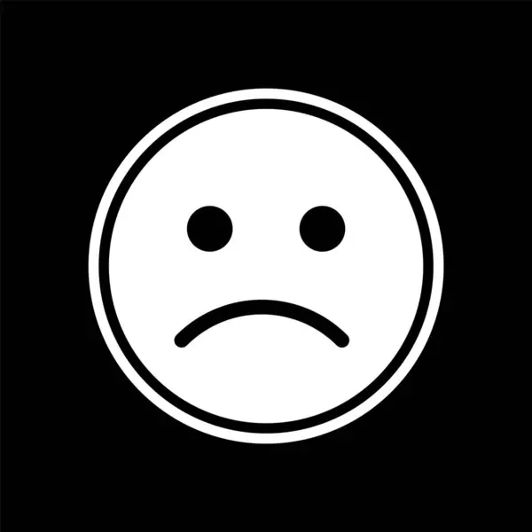 Emoticon Triste Ícone Moda Estilo Isolado Fundo —  Vetores de Stock