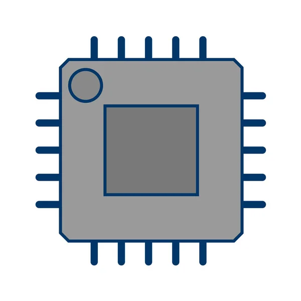 Vektorillustration Einfaches Symbol Des Mikroprozessors — Stockvektor