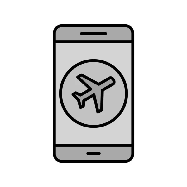 Vliegtuigmodus Mobile Application Icon Trendy Stijl Geïsoleerde Achtergrond — Stockvector