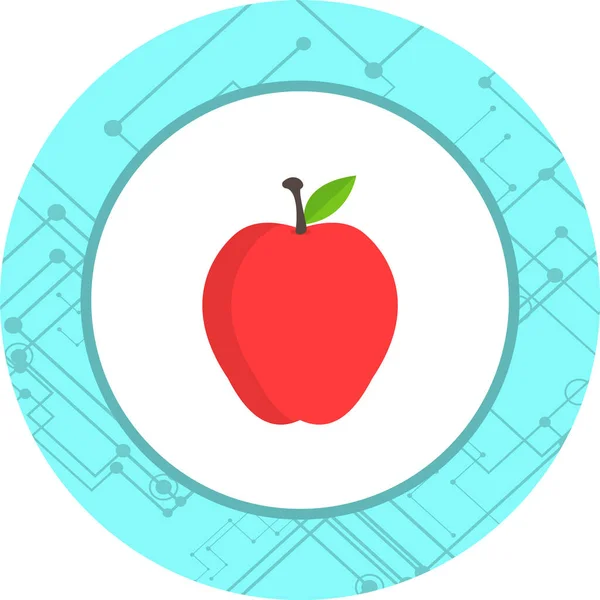 Apple Pictogram Trendy Stijl Geïsoleerde Achtergrond — Stockvector