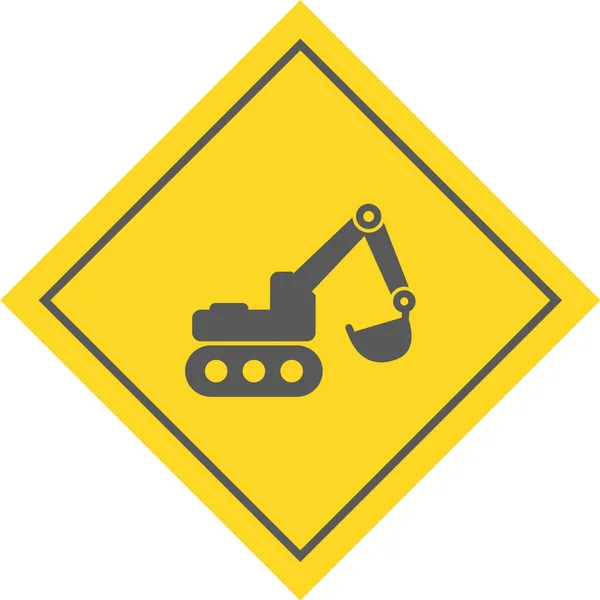 excavator icon on white background. vector illustration