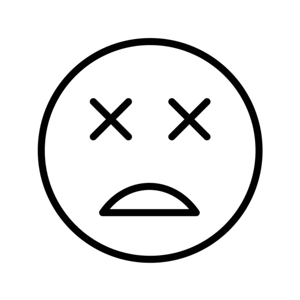 Emoji Ikonen Trendig Stil Isolerad Bakgrund — Stock vektor