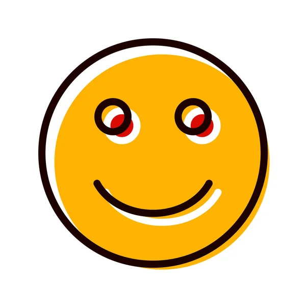 Glad Emoji Ikon Trendig Stil Isolerad Bakgrund — Stock vektor
