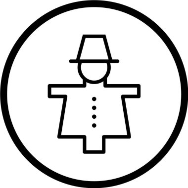 korkuluk web simgesi vektör illüstrasyonu 