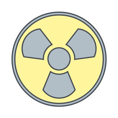 Nükleer güç ikonu vektör illüstrasyonu