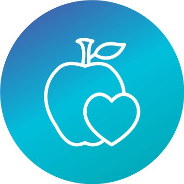 elma ikonu vektör illüstrasyonu