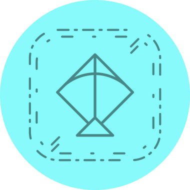 Kite Simgesi Moda Biçiminde İzole Arkaplan