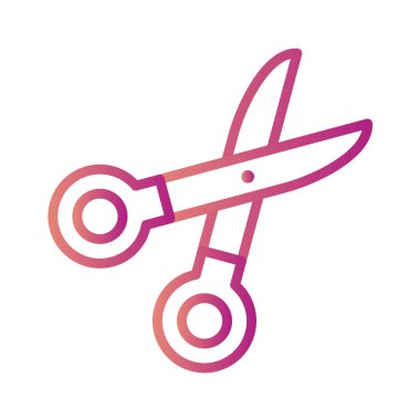 makas web simgesi vektör illüstrasyonu 