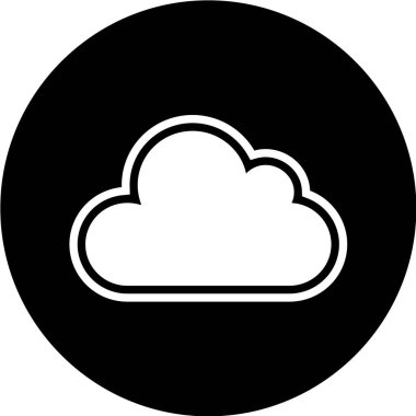 Bulut simgesi, vektör çizimi. düz tasarım biçimi