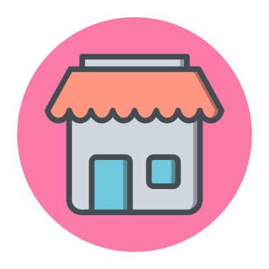 Dükkan Simgesi Moda Biçiminde İzole Arkaplan