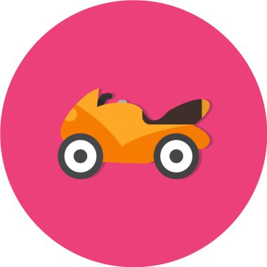 Bir bisikletin pembe ve beyaz düz ikonunun vektör çizimi