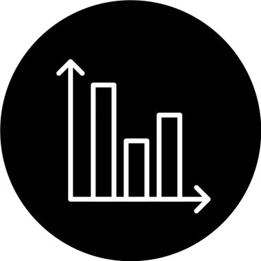 grafik çizelgesi simgesi, vektör illüstrasyonu