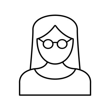 Kadın avatar simgesi vektör illüstrasyon tasarımı
