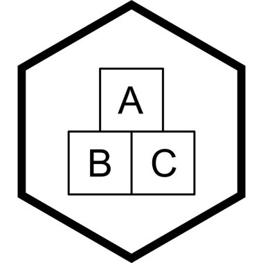 ABC Küpler Simgesi Moda Biçiminde İzole Arkaplan      