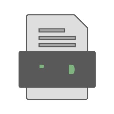 dosya biçimi simgesi, vektör illüstrasyonu